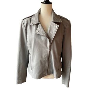 Badgley Mischka Genuine Leather Biker/Moto Jacket